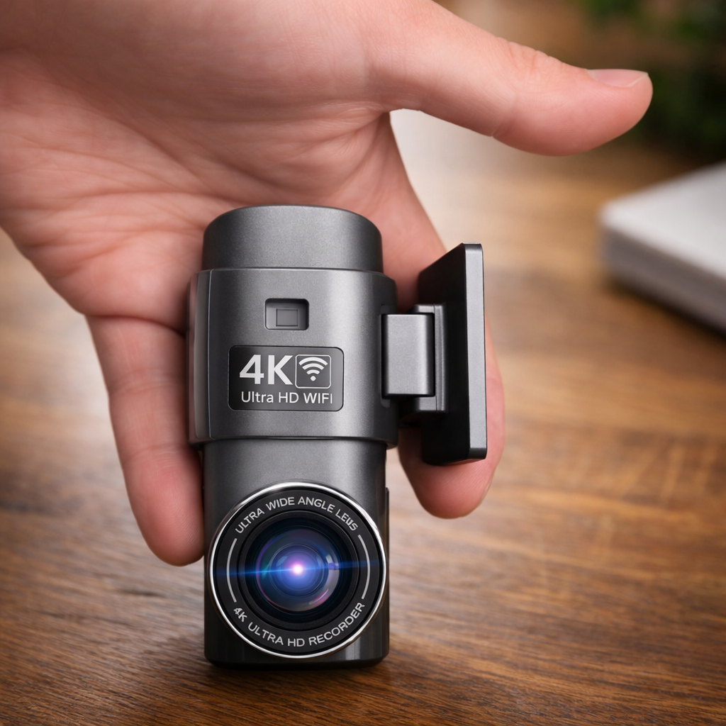 4K UHD Car Dash Cam with Built-in WiFi and Night Vision